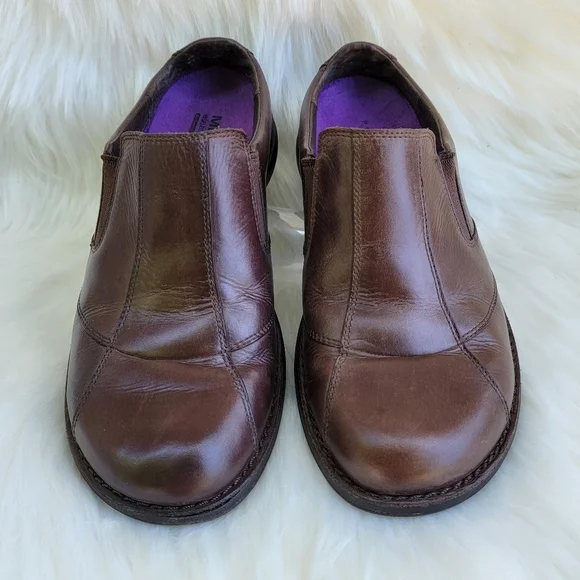 Merrell Leather Bracken Brown Slide Mules Loafers  Air Cushion Insole Wo… - Picture 8 of 9